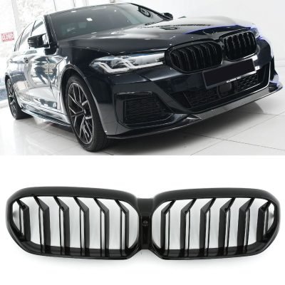 Per BMW Serie 5 G30 G31 LCI Sport Griglia Radiatore Doppia Staffa Nero Lucido