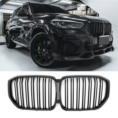 Per BMW X5 G05 Griglia del Radiatore Doppia Staffa Nera Lucida 2018-2023