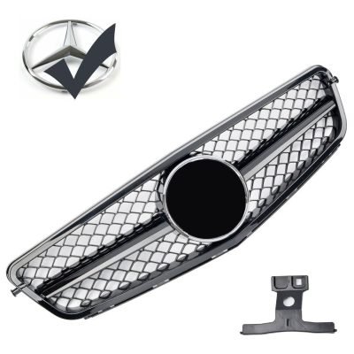 Griglia sportiva per Mercedes W204 S204 C nero lucido C63 AMG Look