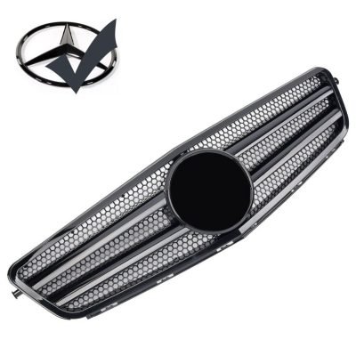 Griglia sportiva per Mercedes W204 S204 C nero lucido C63 AMG Look
