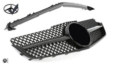 Griglia sportiva per Mercedes W207 E Coupe Cabrio nero lucido AMG Look