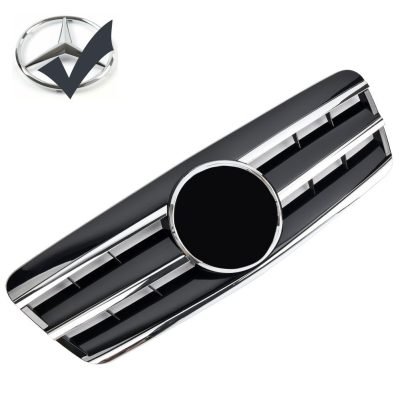 Griglia sportiva per Mercedes C208 A208 CLK cromata nera AMG Look