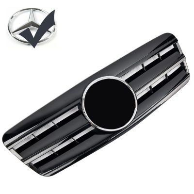 Griglia sportiva per Mercedes C208 A208 CLK nero lucido AMG Look