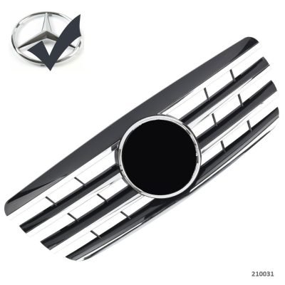 Griglia sportiva per Mercedes W210 S210 E 1999-2002 cromata nera AMG Look