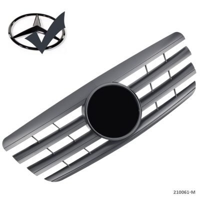 Griglia griglia sportiva per Mercedes W210 S210 E 99-02 Nero opaco AMG Look