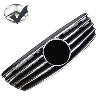 Griglia sportiva per Mercedes W211 S211 E 2002-2006 cromata nera AMG Look