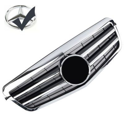 Griglia sportiva per Mercedes W212 S212 E Fino al 2013 cromata nera AMG Look