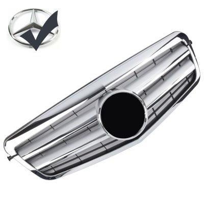 Griglia sportiva griglia per Mercedes W212 S212 E Fino al 2013 argento cromato AMG Look