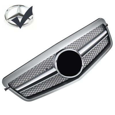 Griglia sportiva griglia per Mercedes W212 S212 E Fino al 2013 argento AMG Look