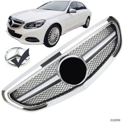 Griglia sportiva per Mercedes W212 S212 E dal 2013 Avantgarde AMG Look Cromato