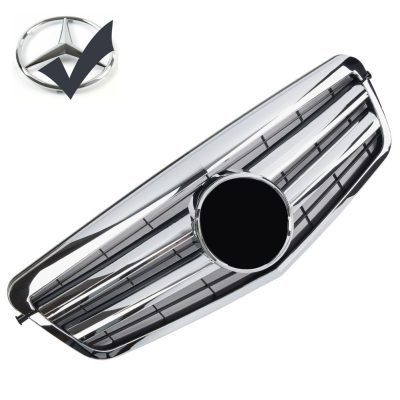 Griglia sportiva per Mercedes W212 S212 E Fino al 2013 cromata AMG Look