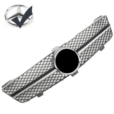 Griglia sportiva per Mercedes W219 CLS 2008-2010 cromata nera AMG Look