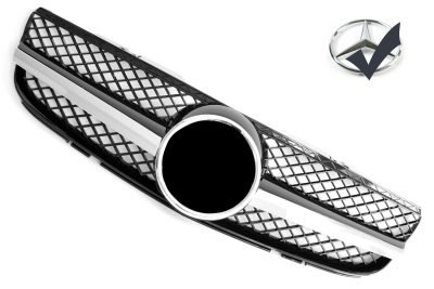Griglia sportiva griglia per Mercedes R230 SL 2006-2008 cromo nero look AMG