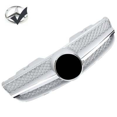 Griglia sportiva per Mercedes R230 SL 2006-2008 cromata argento AMG Look
