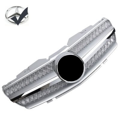 Griglia griglia sportiva per Mercedes R230 SL 2001-2006 argento cromato AMG Look
