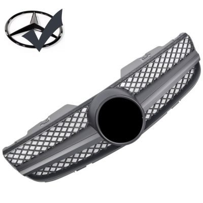 Griglia griglia sportiva per Mercedes R230 SL 2006-2008 nero opaco AMG Look