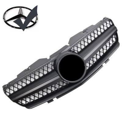 Griglia griglia sportiva per Mercedes R230 SL 2001-2006 nero opaco AMG Look