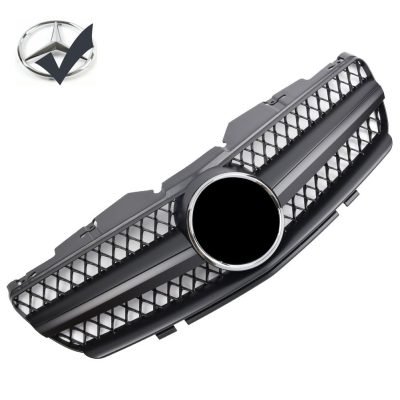 Griglia griglia sportiva per Mercedes R230 SL 2001-2006 nero opaco AMG Look
