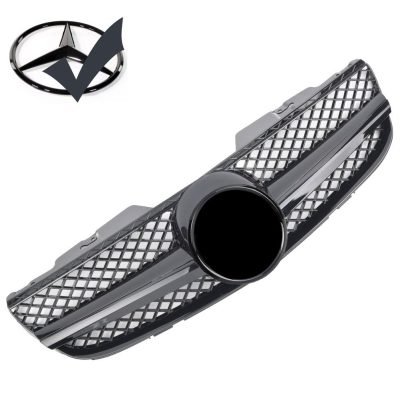 Griglia griglia sportiva per Mercedes R230 SL 2006-2008 nero lucido AMG Look