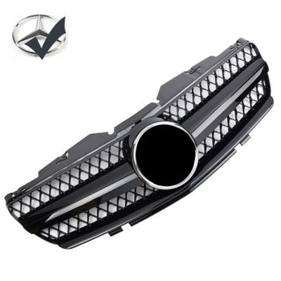Griglia sportiva per Mercedes R230 SL 2001-2006 nero lucido AMG Look