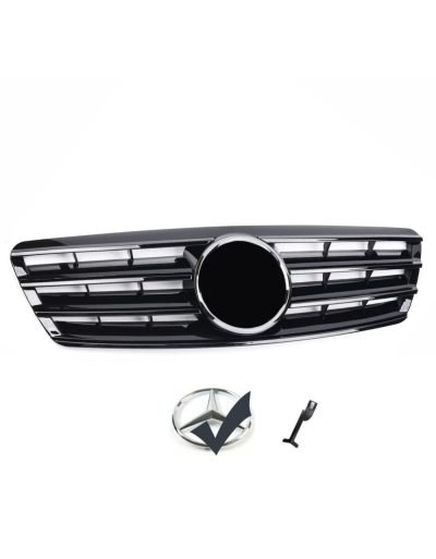 Mercedes C W203 00-07 Griglia Radiatore Look AMG Nero Lucido