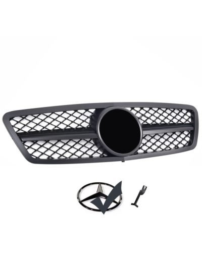Mercedes C W203 00-07 Griglia Anteriore Nero Opaco Look AMG