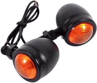 Coppia Luci Tonde Black Frecce Universali Honda Suzuki Honda Yamaha Kawasaki