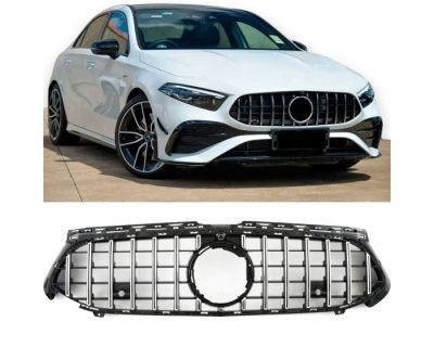 Griglia Panamericana Cromata per Mercedes Classe A W177 (Restyling dal 2024+) AMG con supporto telecamera