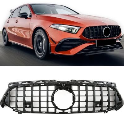 Griglia Panamericana Nera per Mercedes Classe A W177 (Restyling dal 2024+) AMG con supporto telecamera