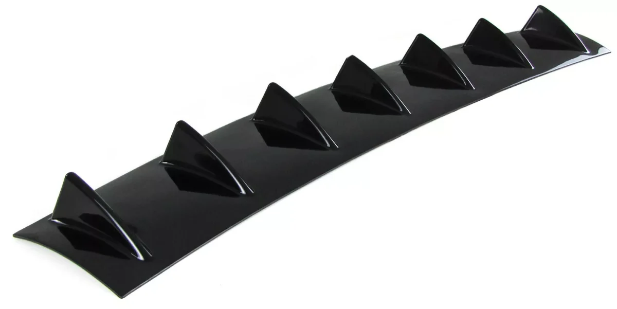 Diffusore Posteriore Universale, per Paraurti Posteriore + 7 Finlandesi Nero