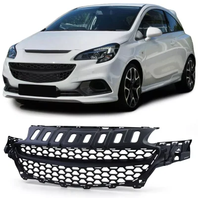 Griglia radiatore a nido d’ape senza emblema nera, per Opel Corsa E 2014-2019