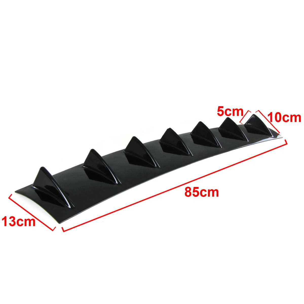 Diffusore Posteriore Universale, per Paraurti Posteriore + 7 Finlandesi Nero