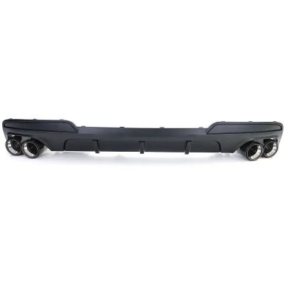 Diffusore posteriore opaco + terminali 4 tubi vero carbonio, per BMW F10 F11 535