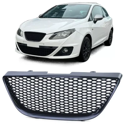 Griglia radiatore Sport a nido d’ape senza emblema nera, per Seat Ibiza 6J 08-12