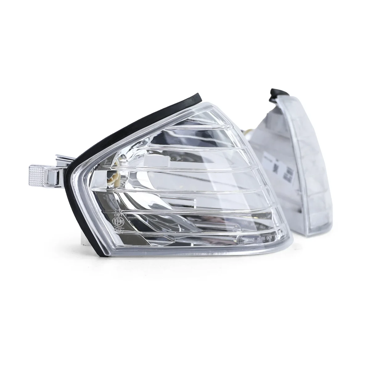 Coppia frecce vetro trasparente cromate, per Mercedes SL R129 89-01