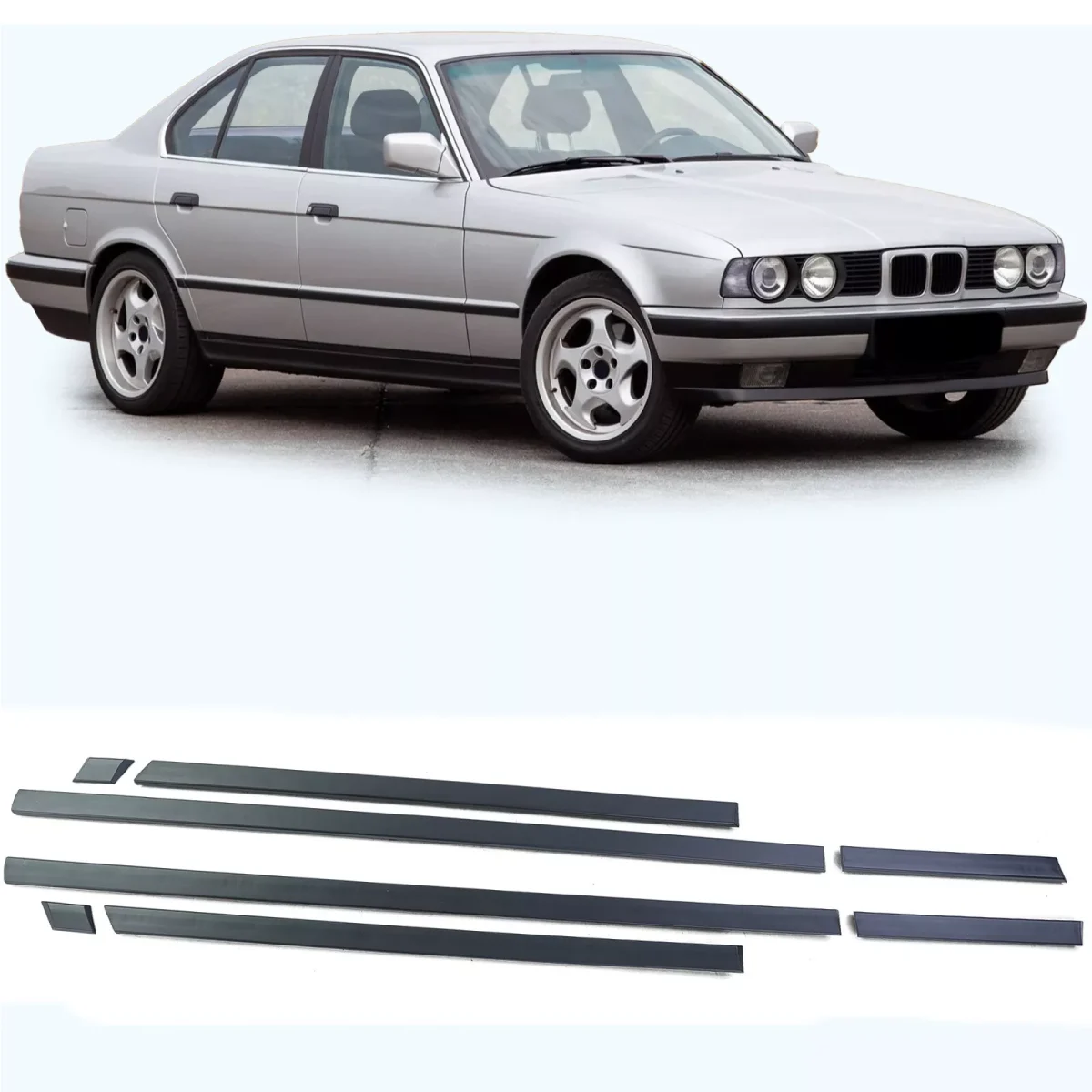 Barre porta paraurti set 8 pezzi adatti, per BMW Serie 5 E34 88-96