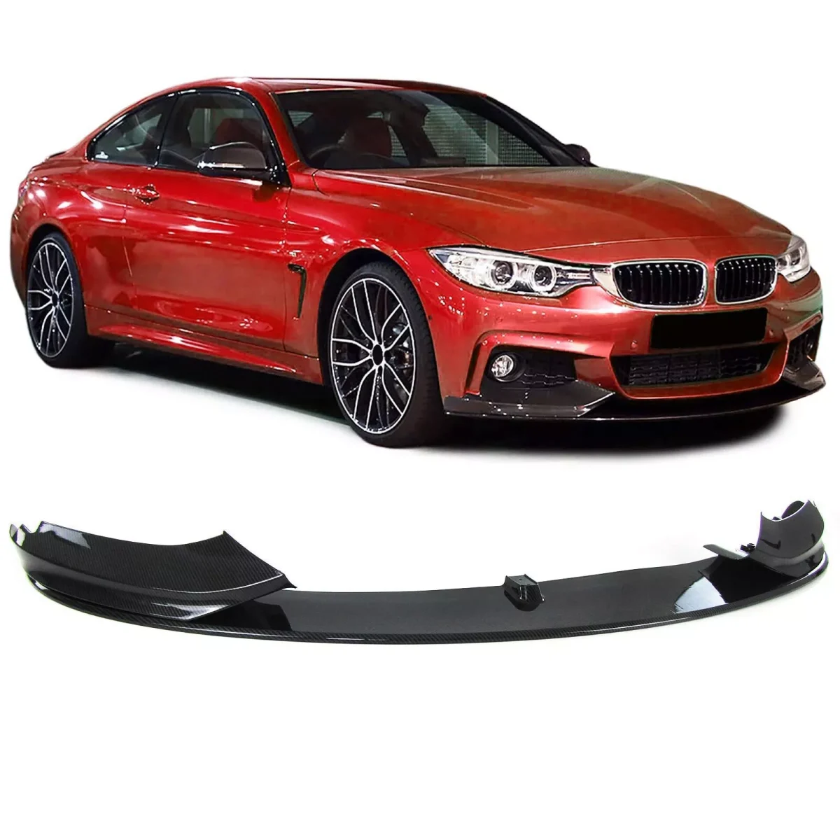 Labbro spoiler anteriore attacco paraurti aspetto look carbonio, per BMW F32