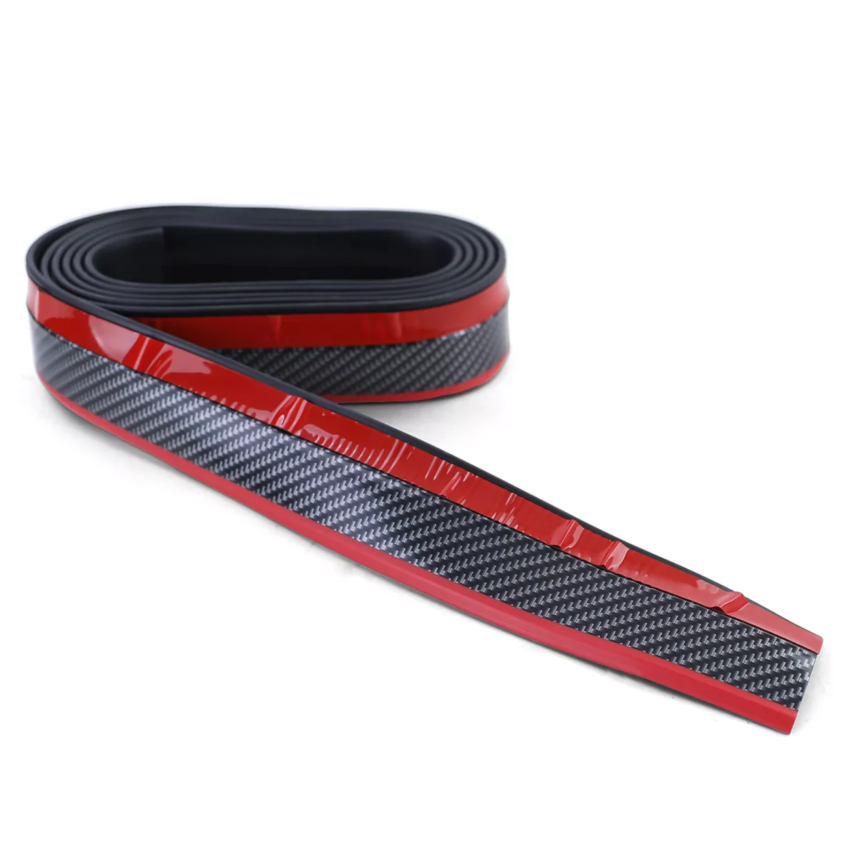 Lama Anteriore universale flessibile 2, 5 mx5 cm effetto carbonio rosso