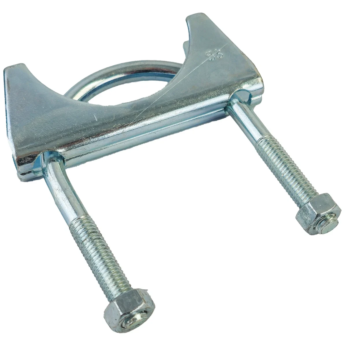 Terminale di scarico a U fascetta stringitubo universale 2, 25″ 58mm M8 1 pezzo