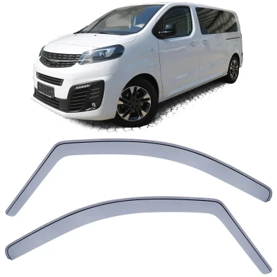 Deflettori Antivento Antivento Nero Smoke, per Vivaro Zafira Life dal 19