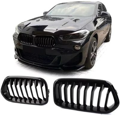 Griglia radiatore sportiva, performance lucida adatta, per BMW X2 F39 dal 18