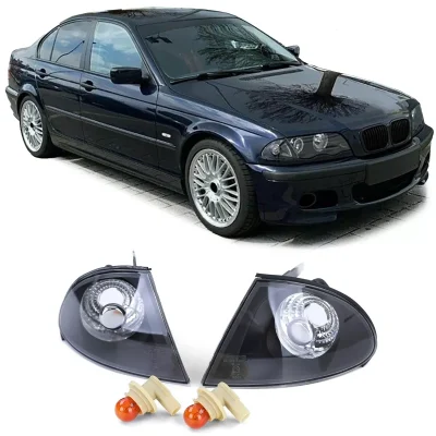Frecce vetro trasparente nero fumo, per BMW Serie 3 E46 berlina Touring 98-01