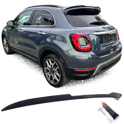 Tetto spoiler posteriore labbro nero lucido, per Fiat 500X dal 2014