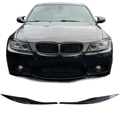 Parafanghi brutto sguardo nero lucido adatto, per BMW Serie 3 E90 E91 05-12