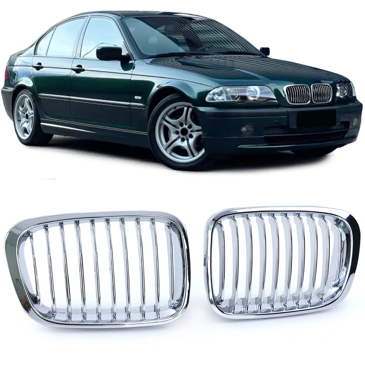 Griglia, performance cromata adatta, per BMW Serie 3 E46 Berlina Touring 98-01