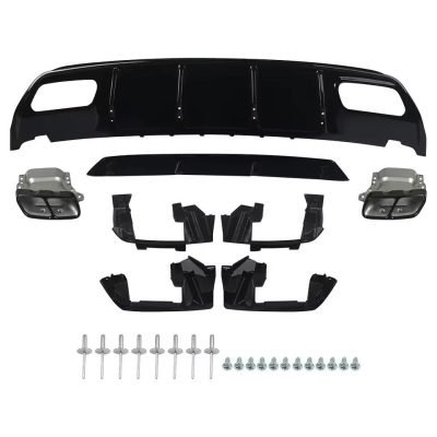 Diffusore A45 +Terminali Neri per Classe A W176 (2013-2018),Mercedes Posteriore