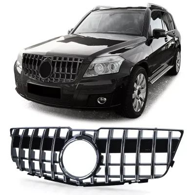 Griglia Sport nera lucida cromata, per Mercedes GLK X204 08-12 prefacelift