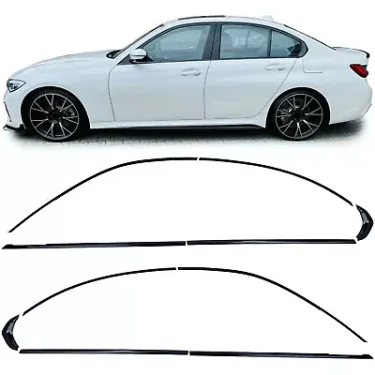 Set modanature Shadow Line nere lucide adatte, per BMW Serie 3 G20 dal 2019