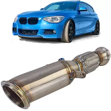 Tubo di ricambio downpipe acciaio inox racing, per BMW Serie 1 F20 F21 N26 125i