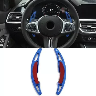 Palette Paddles Alluminio Blu adatto, per BMW M2 F87 M3 F80 M4 F82 F83